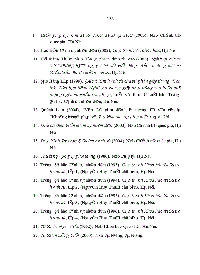 image for page Hoạt động của Viện kiểm sát nhân dân trong giai đoạn điều tra các vụ án cố ý gây thương tích trên địa bàn tỉnh Hà Tây