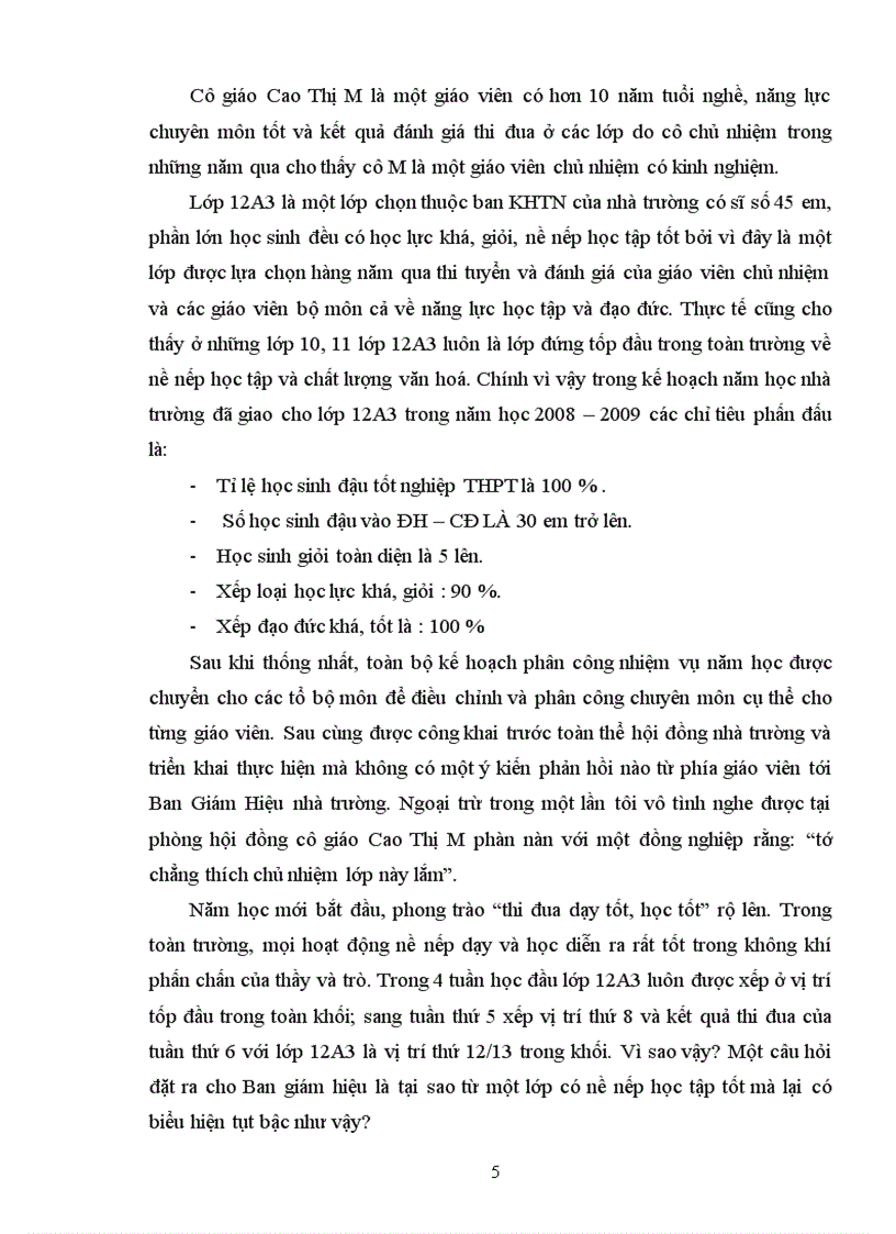 image for page Tiểu luận tình huống khi giáo viên chủ nhiệm và tập thể lớp chủ nhiệm có sự bất hoà