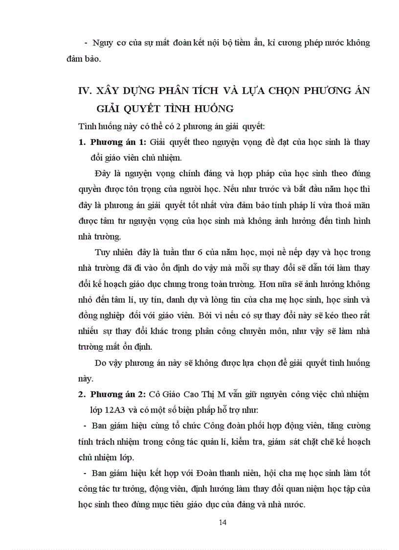 image for page Tiểu luận tình huống khi giáo viên chủ nhiệm và tập thể lớp chủ nhiệm có sự bất hoà