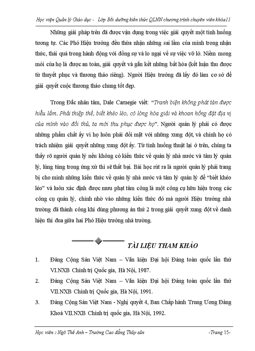 image for page Giải quyết xung đột trong Hội nghị thi đua bằng tâm lý học quản lý 1