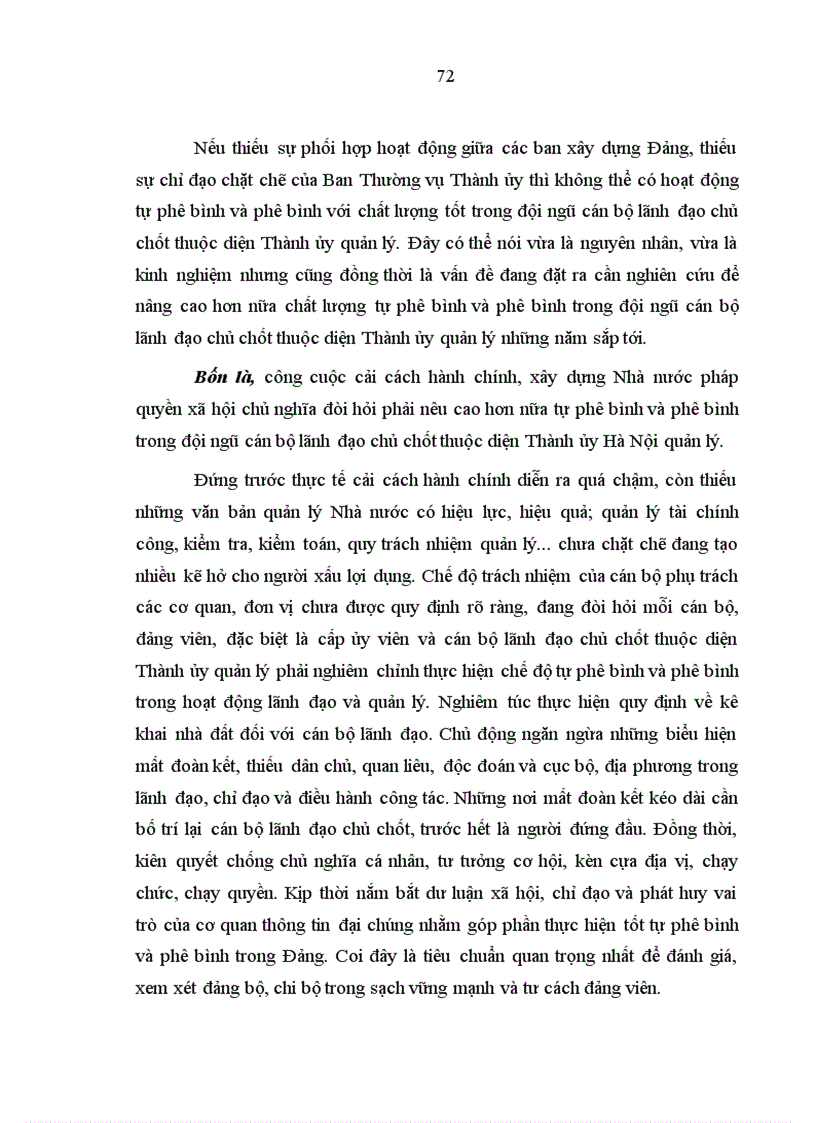 image for page Mục tiêu quan điểm cần nắm vững và những giải pháp chủ yếu nâng cao chất lượng tự phê bình và phê bình của đội ngũ cán bộ lãnh đạo chủ chốt thuộc diện thành ủy hà nội quản lý giai đoạn hiện nay