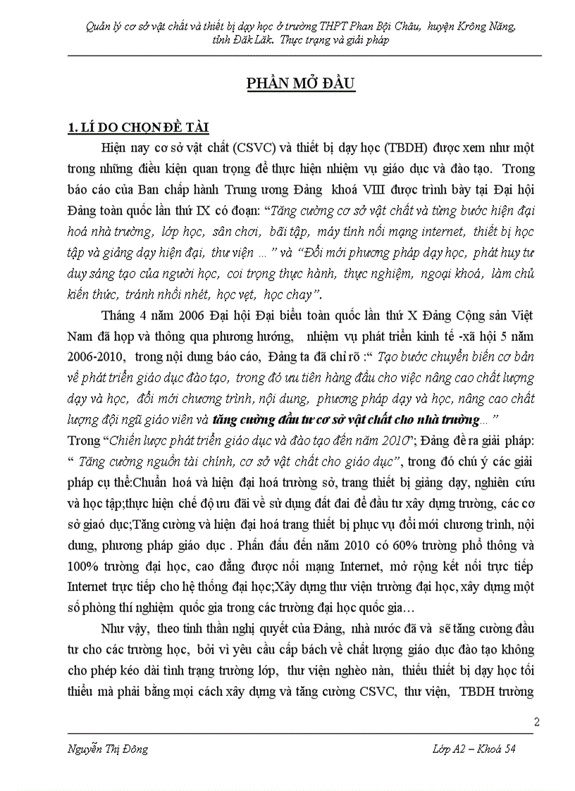 image for page Quản lý cơ sở vật chất và thiết bị dạy học ở trường THPT Phan Bội Châu huyện Krông Năng tỉnh Đăk Lăk Thực trạng và giải pháp 1