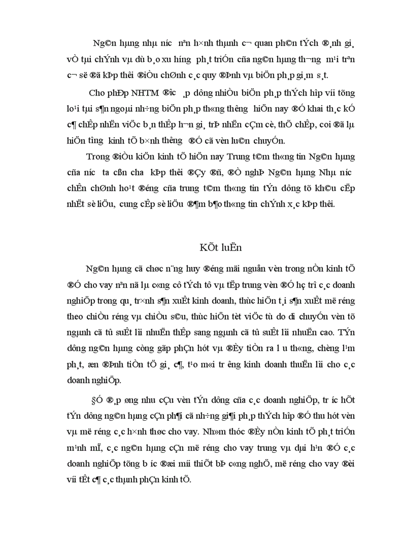 image for page Giải pháp nâng cao chất lượng tín dụng ngắn hạn ở hệ thống ngân hàng thương mại nước ta nghiên cứu từ quá trình thực tập tại chi nhánh ngân hàng liên doanh Chohung vina 1