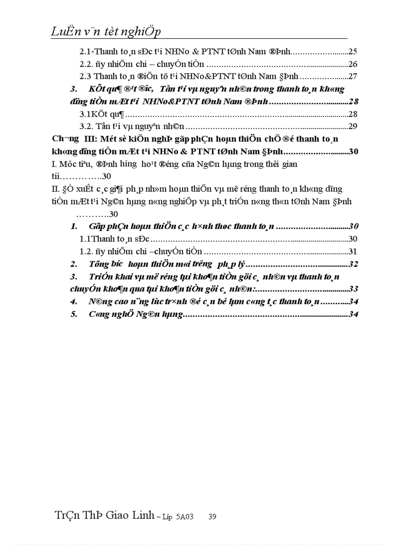 image for page Một số kiến nghị góp phần hoàn thiện chế độ thanh toán không dùng tiền mặt tại NHNo PTNT tỉnh Nam Định 1