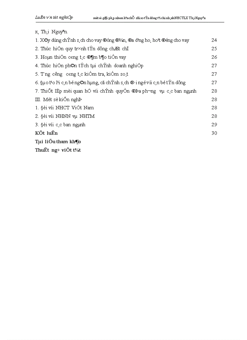 image for page Một số biện pháp nhằm hạn chế rủi ro tín dụng tại chi nhánh Ngân hàng Công thương Lưu Xá Thái Nguyên 1
