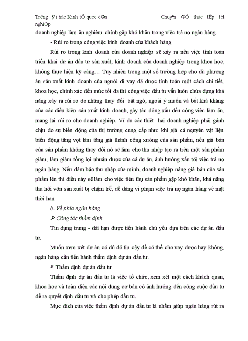image for page Thực trạng và giải pháp đối với tín dụng trung dài hạn tại chi nhánh Ngân Hàng No PTNT Đông Hà Nội 1