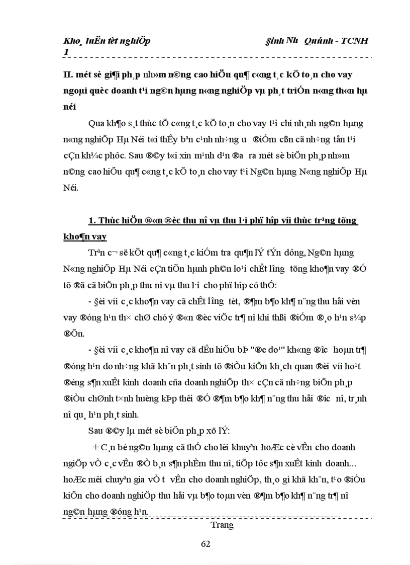 image for page Một số vấn đề về kế toán cho vay ngoài quốc doanh tại Ngân hàng nông nghiệp và phát triển nông thôn Hà Nội 1