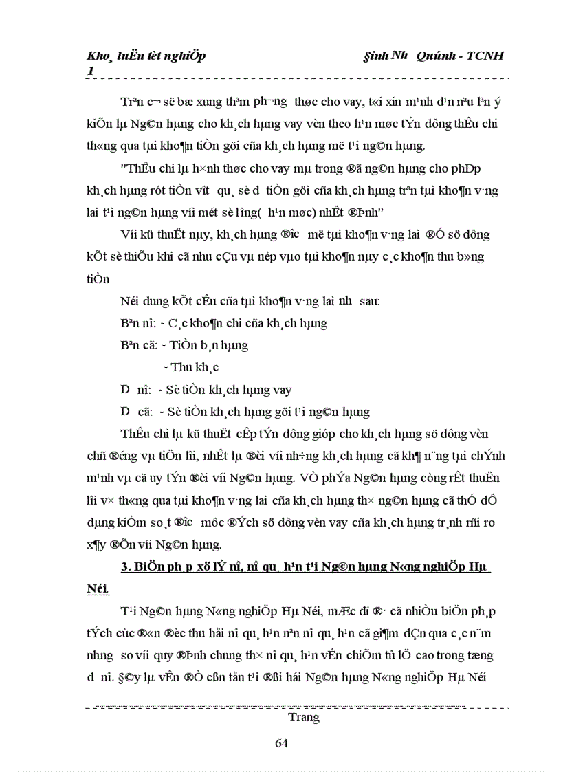 image for page Một số vấn đề về kế toán cho vay ngoài quốc doanh tại Ngân hàng nông nghiệp và phát triển nông thôn Hà Nội 1