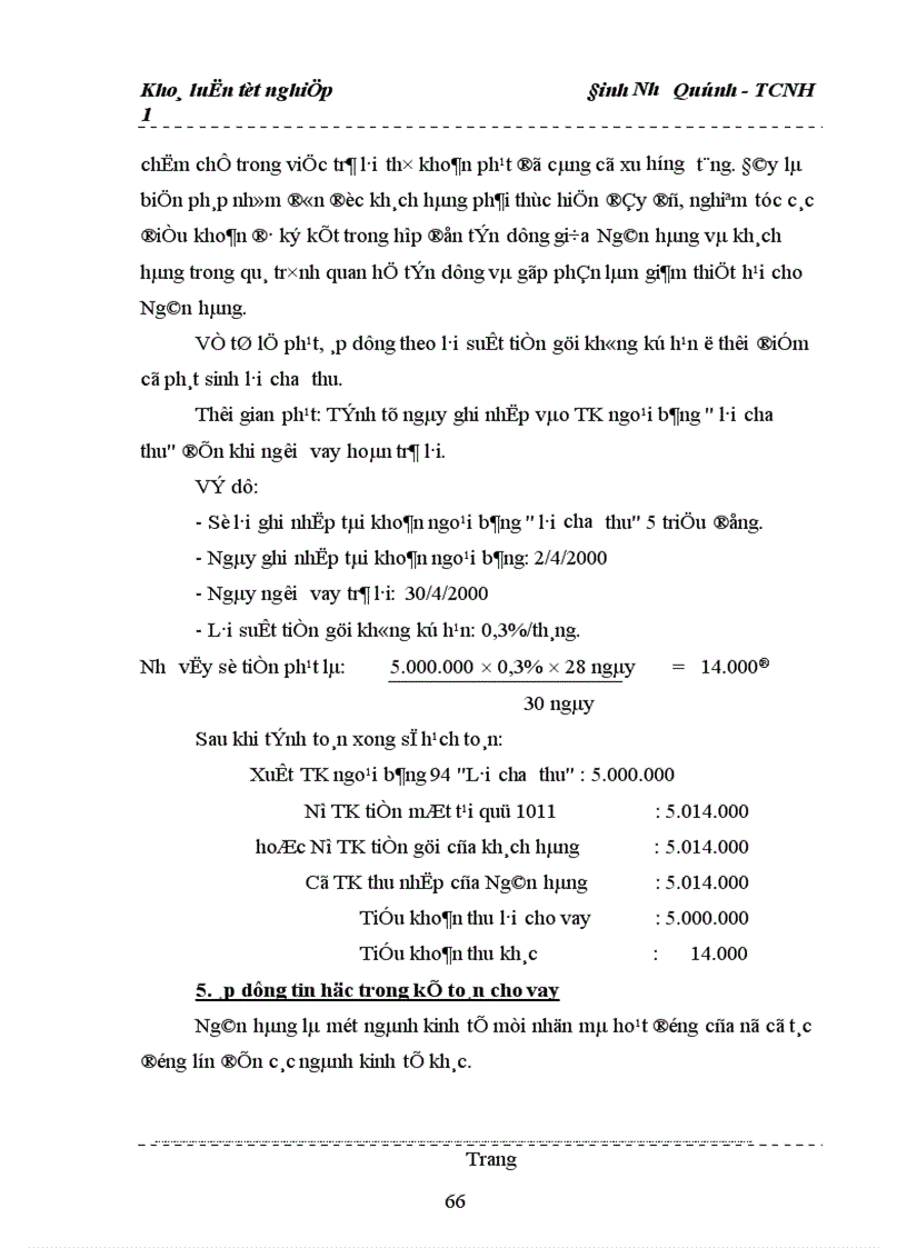 image for page Một số vấn đề về kế toán cho vay ngoài quốc doanh tại Ngân hàng nông nghiệp và phát triển nông thôn Hà Nội 1