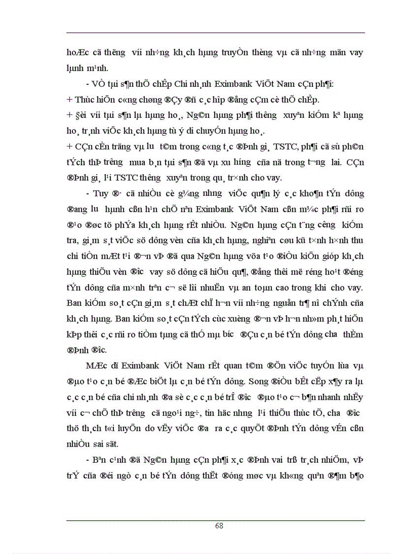 image for page Chất lượng tín dụng ngân hàng hiện trạng và giải pháp nâng cao chất lượng tín dụng tại NHTMCP Eximbank Hà Nội 1