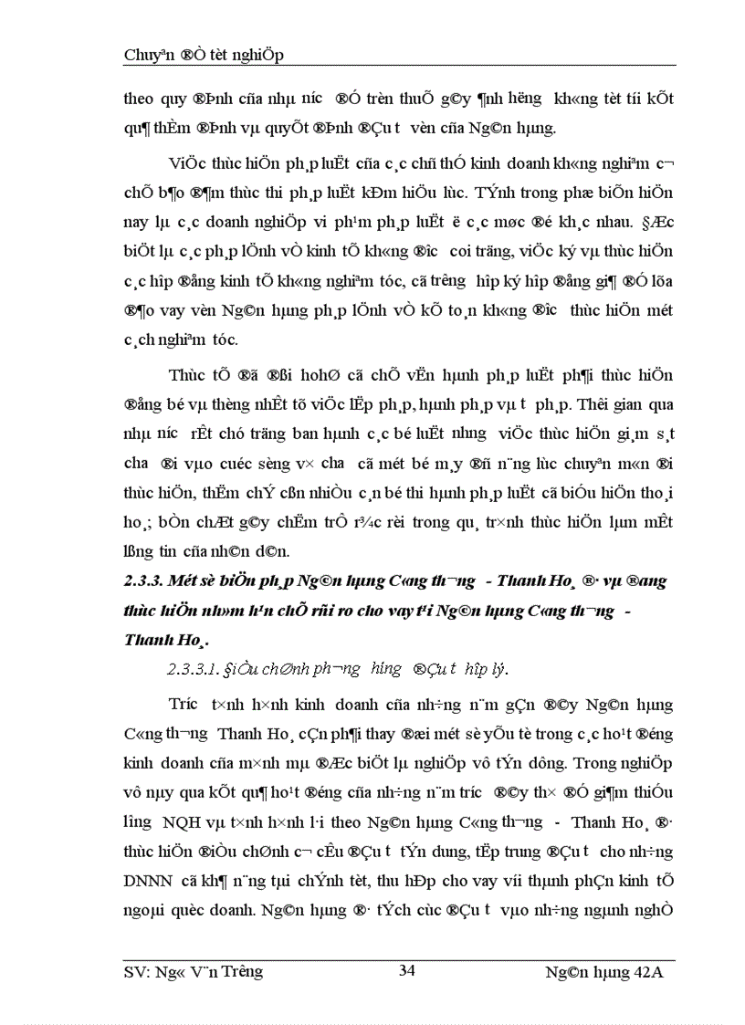 image for page Giải pháp phòng ngừa và hạn chế rủi ro trong cho vay tại ngân hàng công thương Thanh Hoá 1