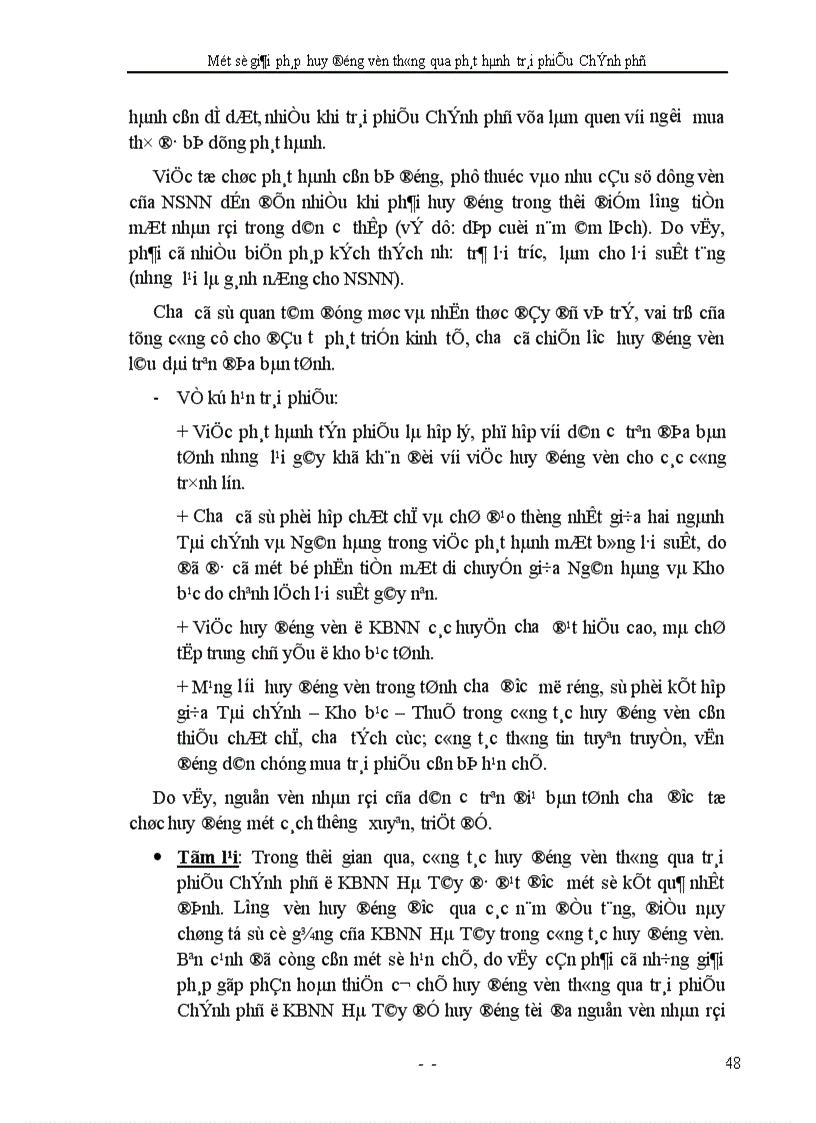 image for page Một số giải pháp huy động vốn thông qua phát hành trái phiếu Chính phủ ở KBNN Hà Tây