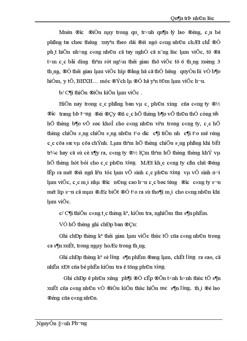 image for page Tình hình thực tế sản xuất của công nhân về điều kiện thực hiện mưc sản lượng thái độ lao động của công nhân