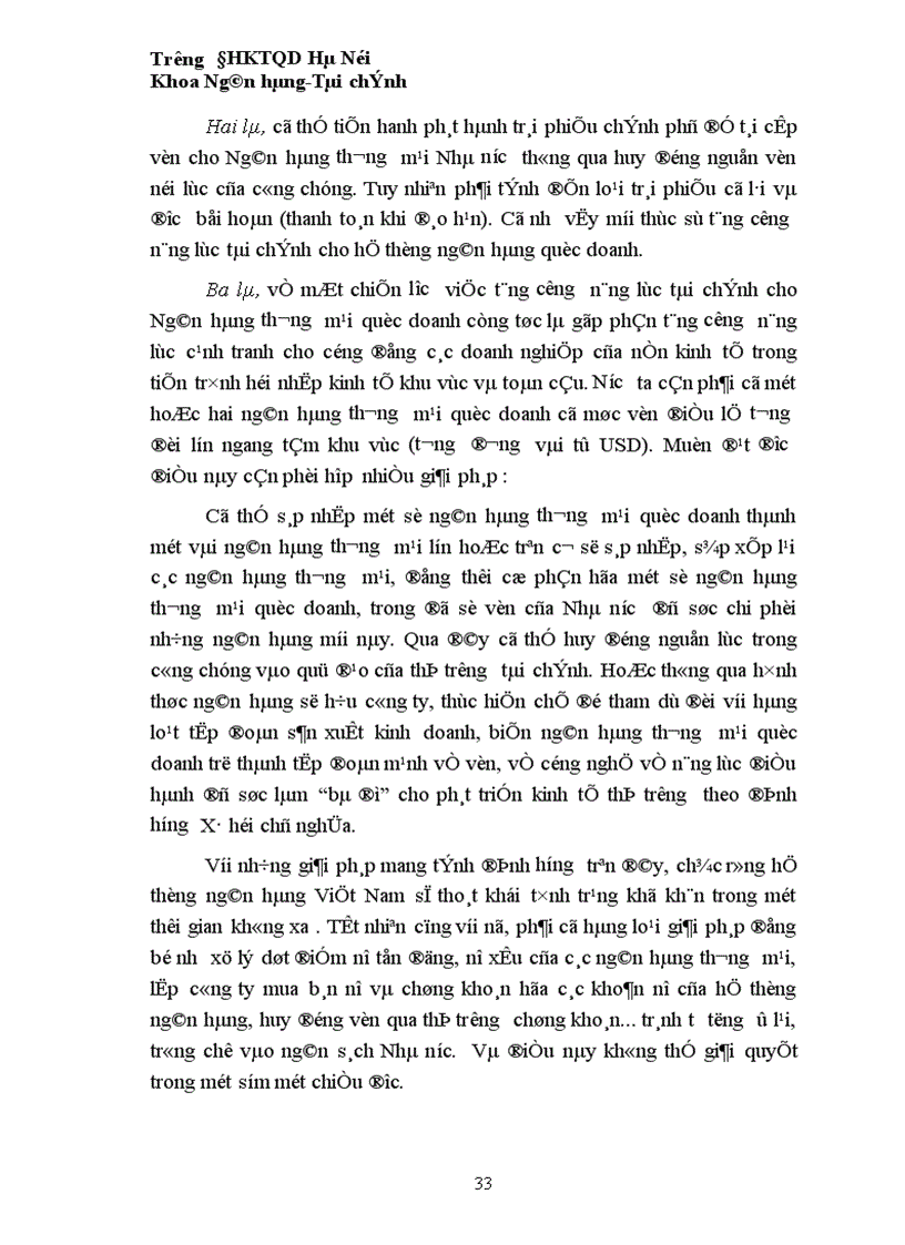 image for page Hiệu quả hoạt động kinh doanh và biện pháp nâng cao hiệu quả hoạt động của các Ngân hàng thương mại 1