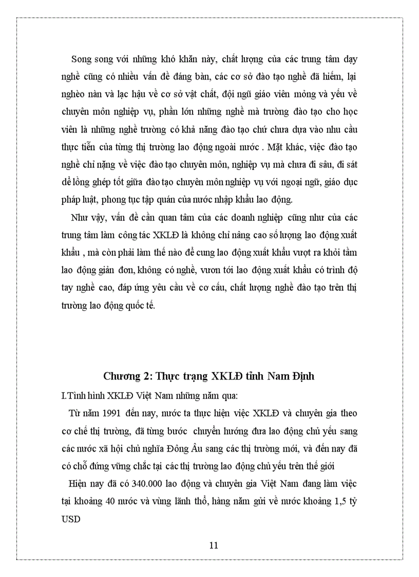 image for page Thực trạng XKLĐ tỉnh Nam Định
