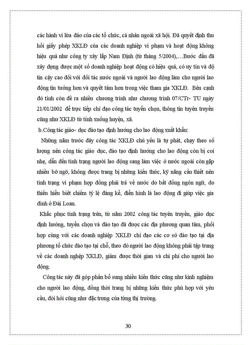 image for page Thực trạng XKLĐ tỉnh Nam Định