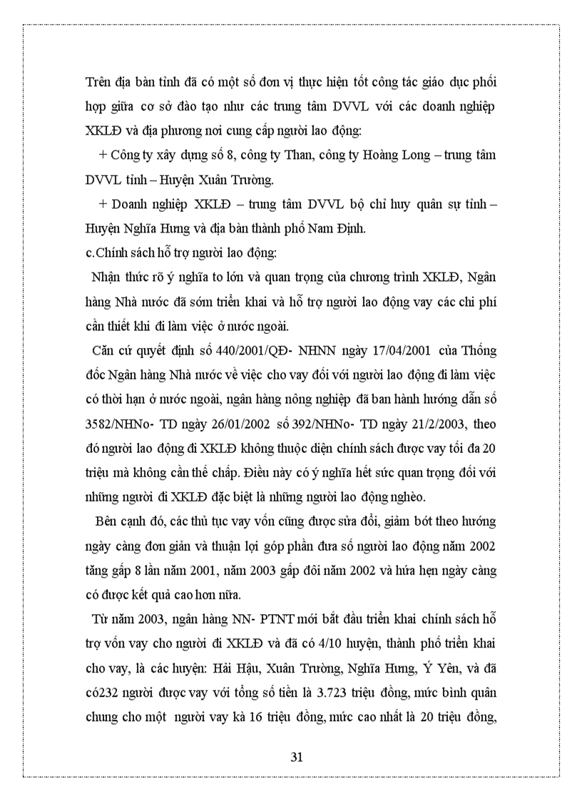 image for page Thực trạng XKLĐ tỉnh Nam Định