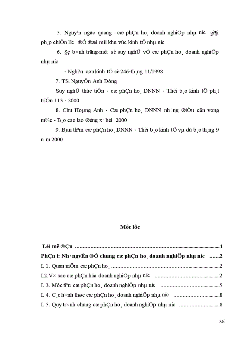 image for page thực trạng và những vẫn đề liên quan trong quá trình cổ phần hoá doanh nghiệp nhà nước ở việt nam