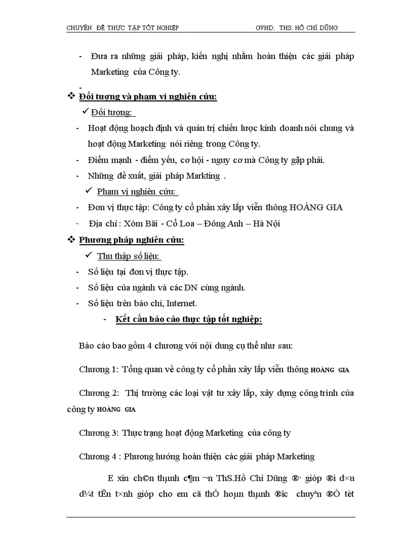 image for page Hoàn thiện các giải pháp Marketing tại công ty cổ phần xây lắp viễn thông HOÀNG GIA 1