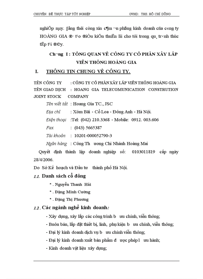 image for page Hoàn thiện các giải pháp Marketing tại công ty cổ phần xây lắp viễn thông HOÀNG GIA 1