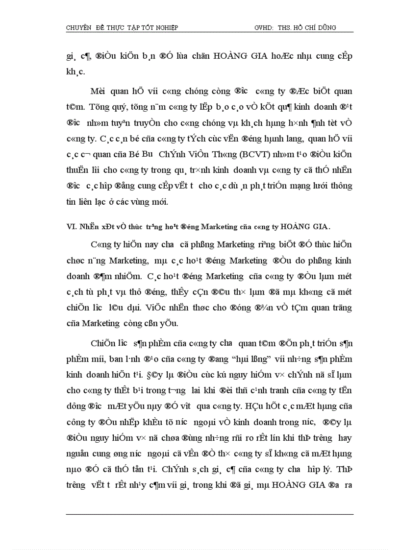 image for page Hoàn thiện các giải pháp Marketing tại công ty cổ phần xây lắp viễn thông HOÀNG GIA 1