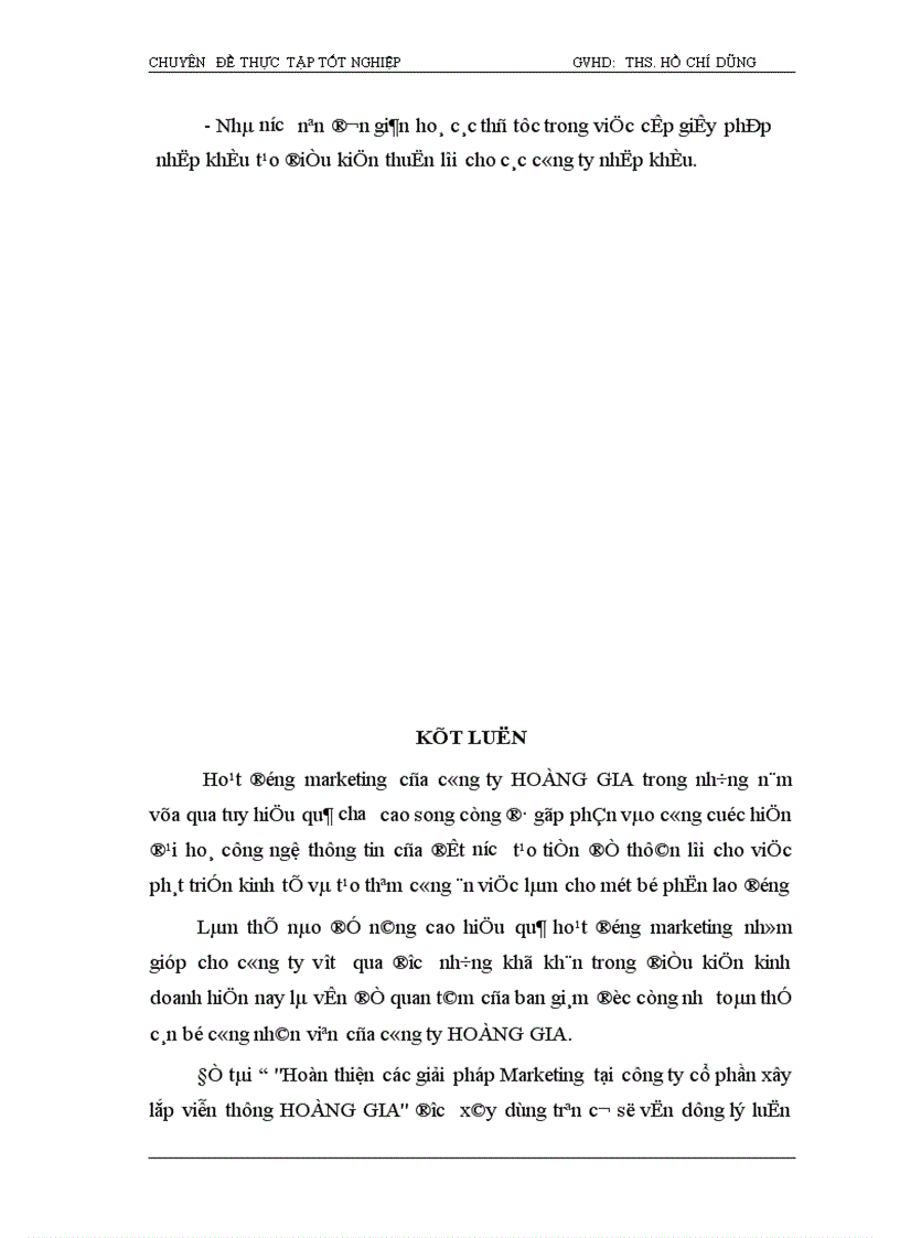 image for page Hoàn thiện các giải pháp Marketing tại công ty cổ phần xây lắp viễn thông HOÀNG GIA 1