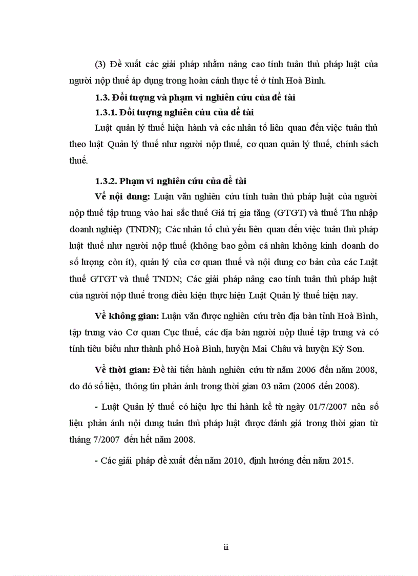 image for page Nghiên cứu giải pháp nâng cao tính tuân thủ pháp luật của người nộp thuế theo luật Quản lý thuế hiện nay ở tỉnh Hoà Bình