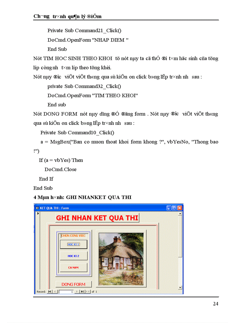 image for page Chương trình quản lý điểm