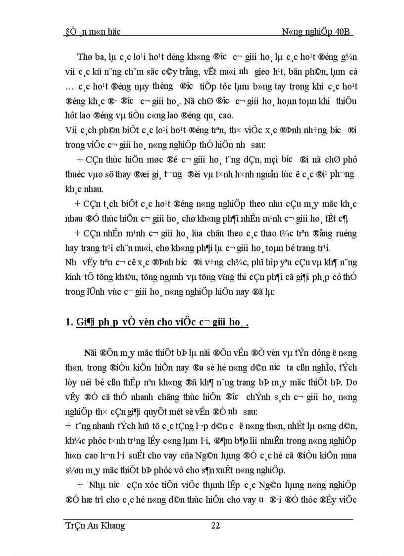image for page Thực trạng và giải pháp cơ giới hoá phục vụ nông nghiệp trong thời kỳ CNH HĐH ở nước ta