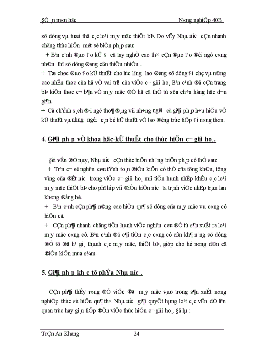 image for page Thực trạng và giải pháp cơ giới hoá phục vụ nông nghiệp trong thời kỳ CNH HĐH ở nước ta