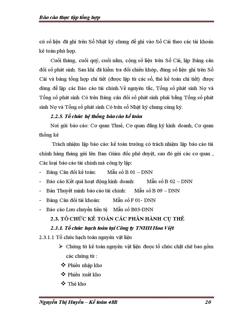 image for page Một số đánh giá về tình hình tổ chức hạch toán kế toán tại công ty tnhh hoa việt 1