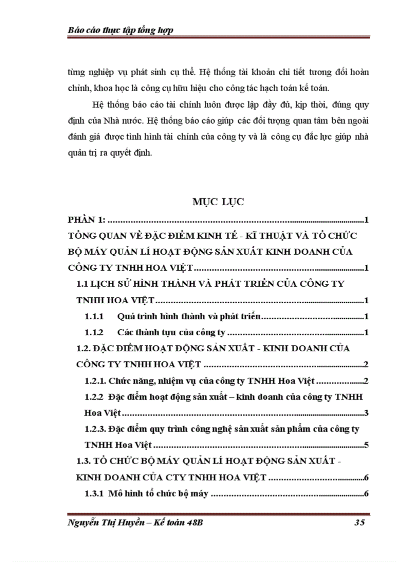 image for page Một số đánh giá về tình hình tổ chức hạch toán kế toán tại công ty tnhh hoa việt 1