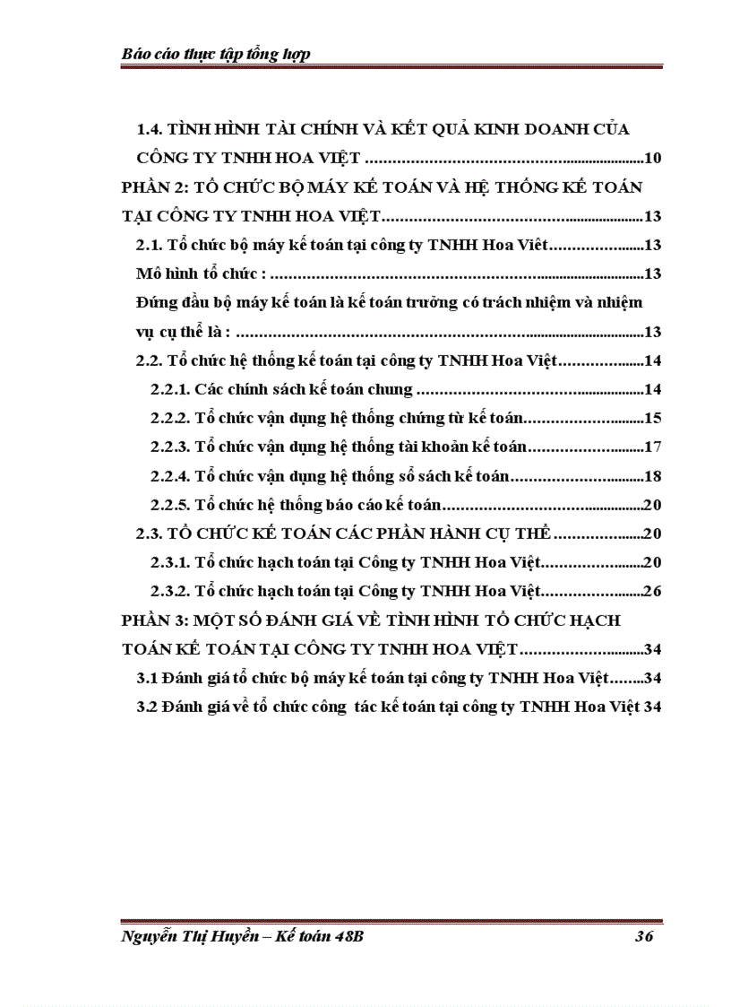 image for page Một số đánh giá về tình hình tổ chức hạch toán kế toán tại công ty tnhh hoa việt 1