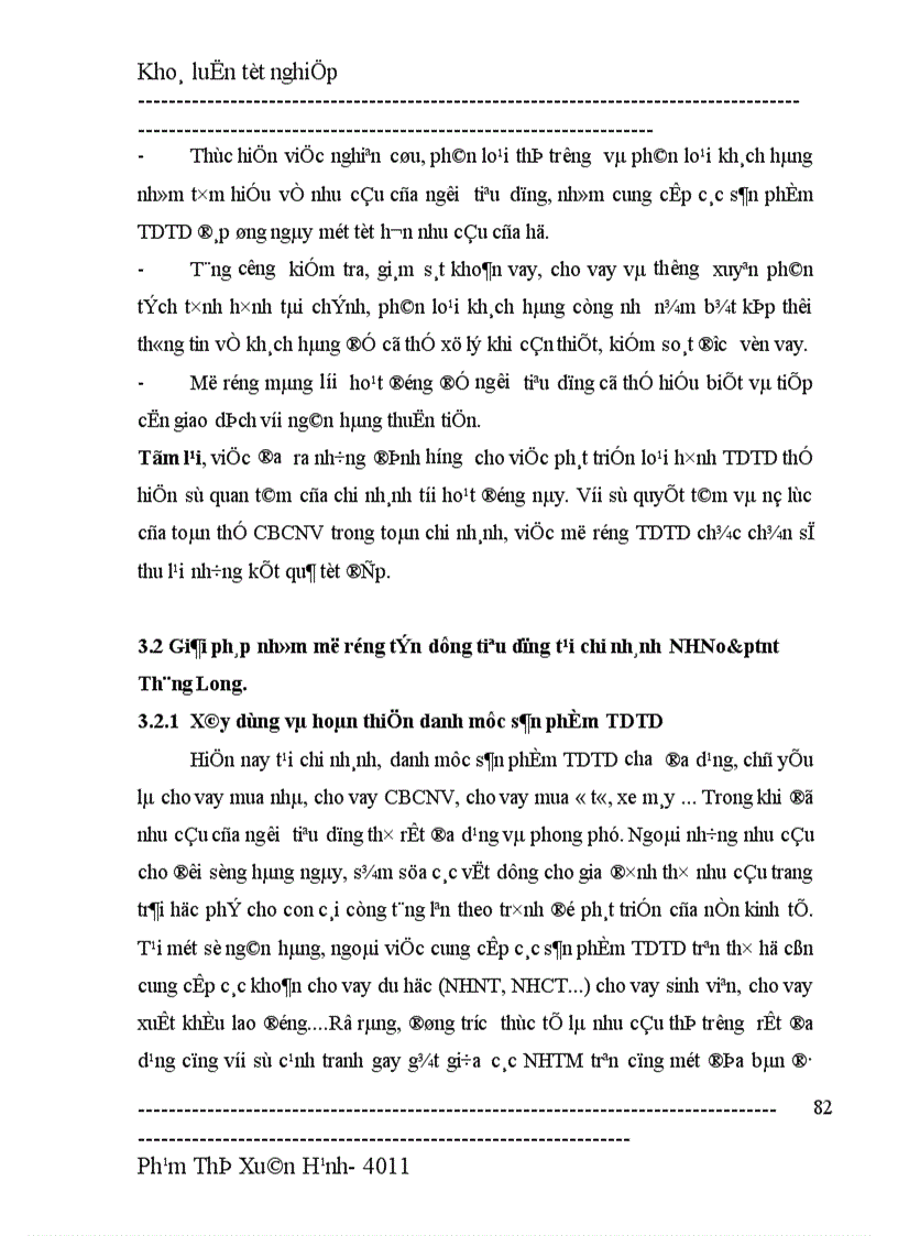 image for page Giải pháp nhằm mở rộng tín dụng tiêu dùng tại chi nhánh NHNo PTNT Thăng Long