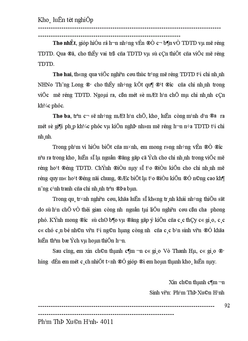 image for page Giải pháp nhằm mở rộng tín dụng tiêu dùng tại chi nhánh NHNo PTNT Thăng Long