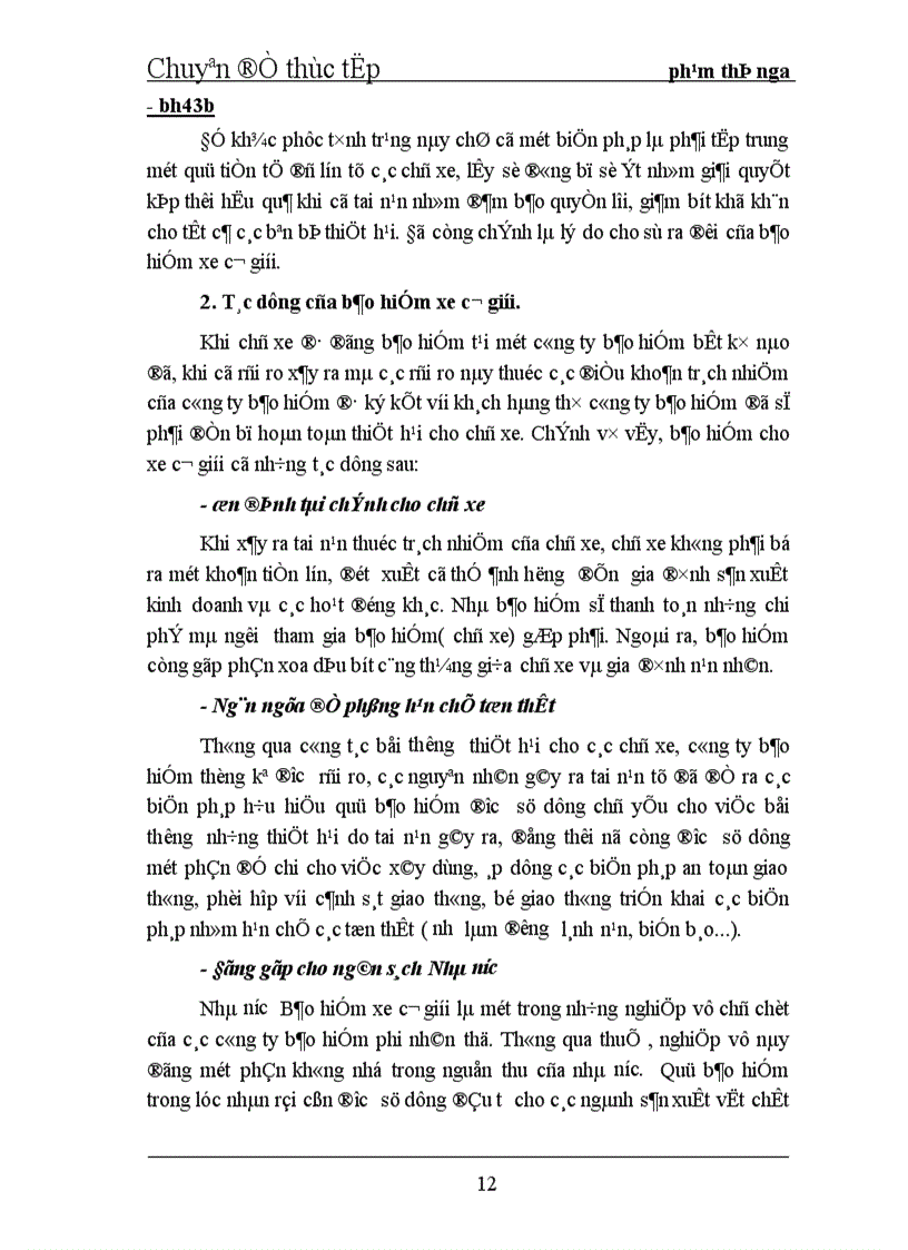 image for page Tình hình triển khai bảo hiểm vật chất xe cơ giới và TNDS của chủ xe đối với người thứ ba tại PTI Hải Phòng 1