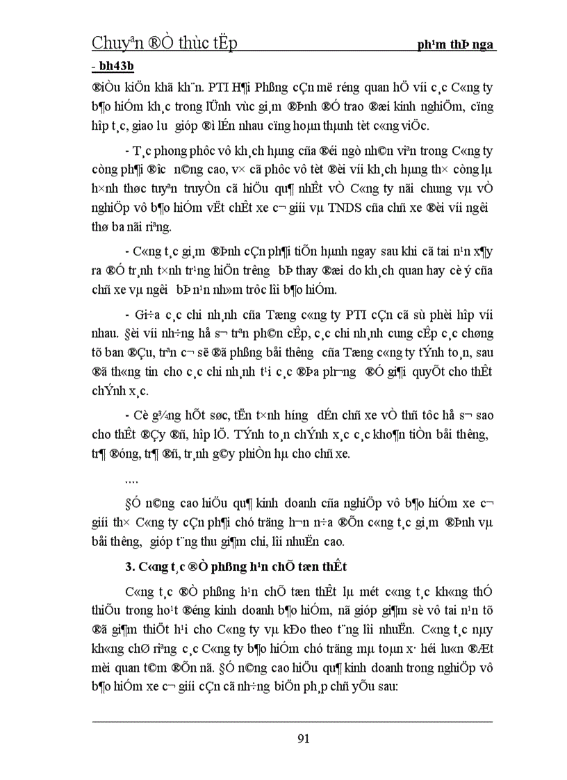 image for page Tình hình triển khai bảo hiểm vật chất xe cơ giới và TNDS của chủ xe đối với người thứ ba tại PTI Hải Phòng 1