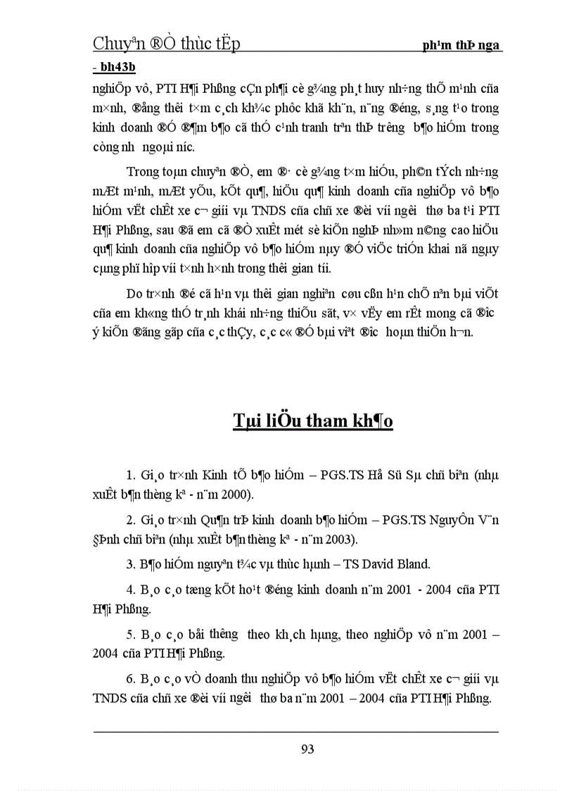 image for page Tình hình triển khai bảo hiểm vật chất xe cơ giới và TNDS của chủ xe đối với người thứ ba tại PTI Hải Phòng 1