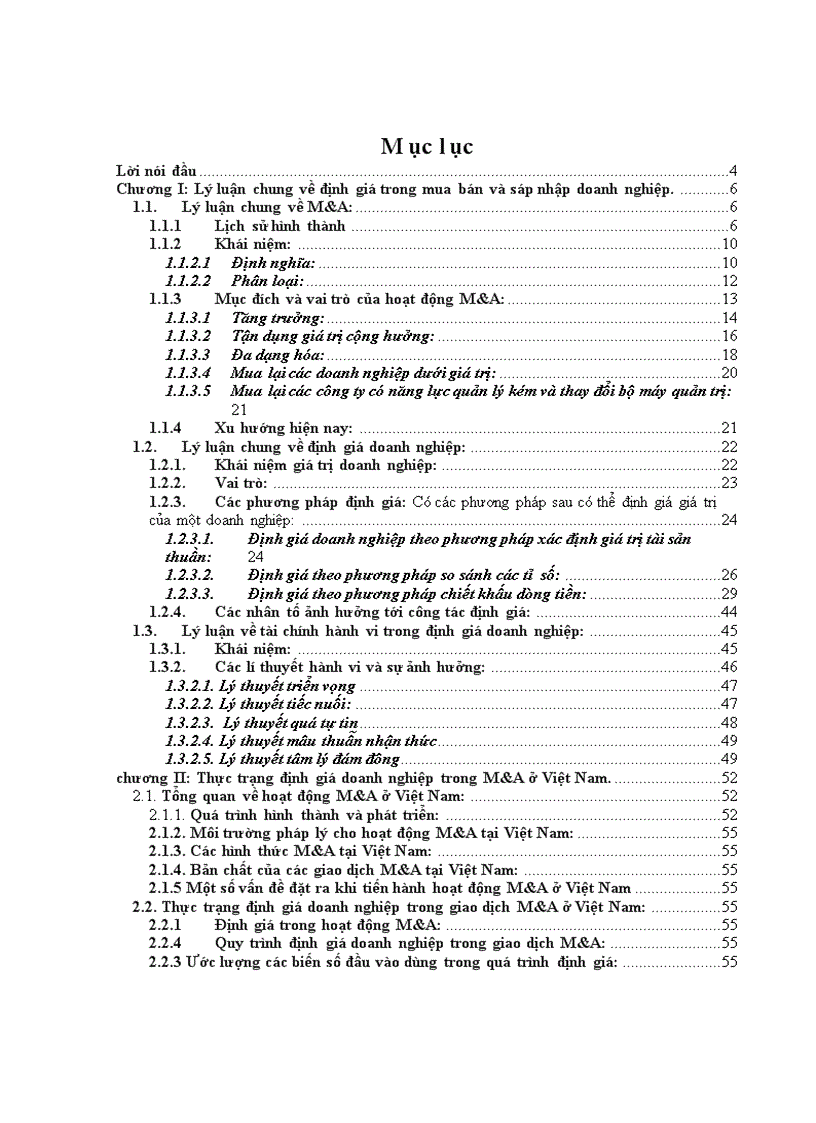 Hoàn thiện phương pháp định giá doanh nghiệp trong mua bán sáp nhập doanh nghiệp ở Việt Nam 1