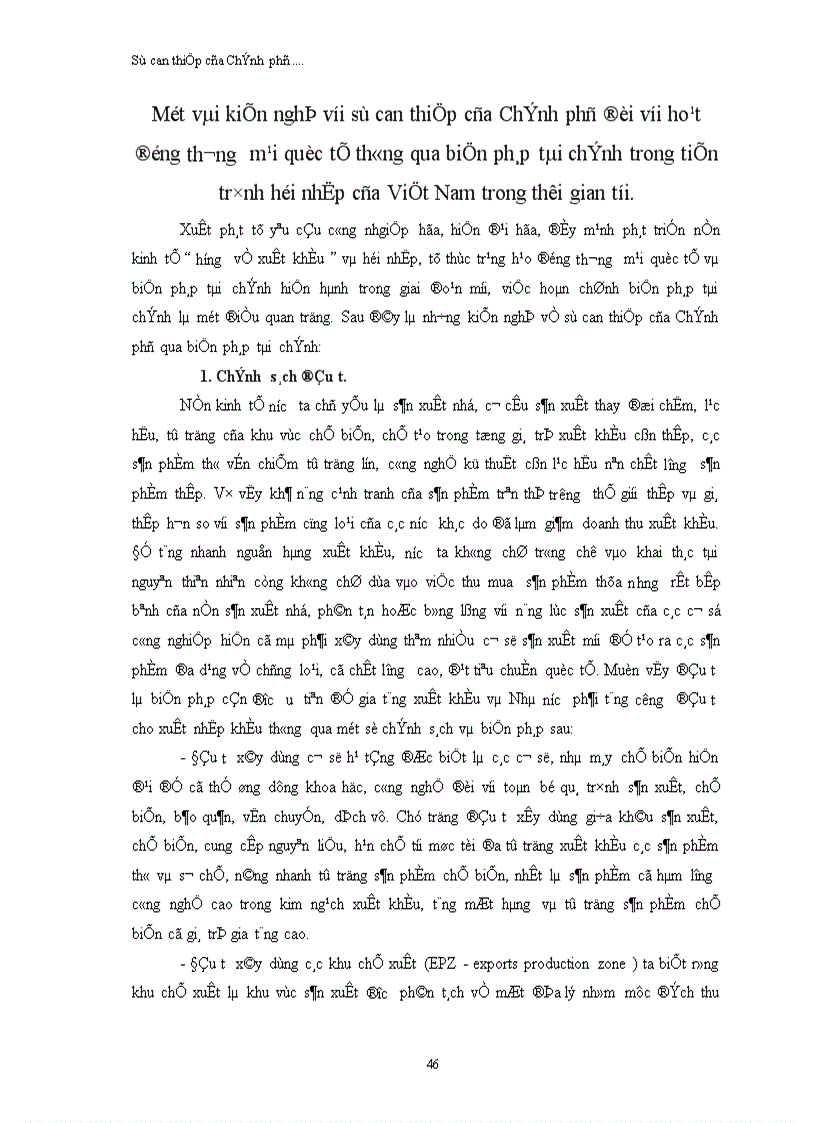 image for page Sự can thiệp của Chính phủ vào hoạt động tMQT1 trong tiến trình hội nhập của Việt Nam thông qua các biện pháp tài chính