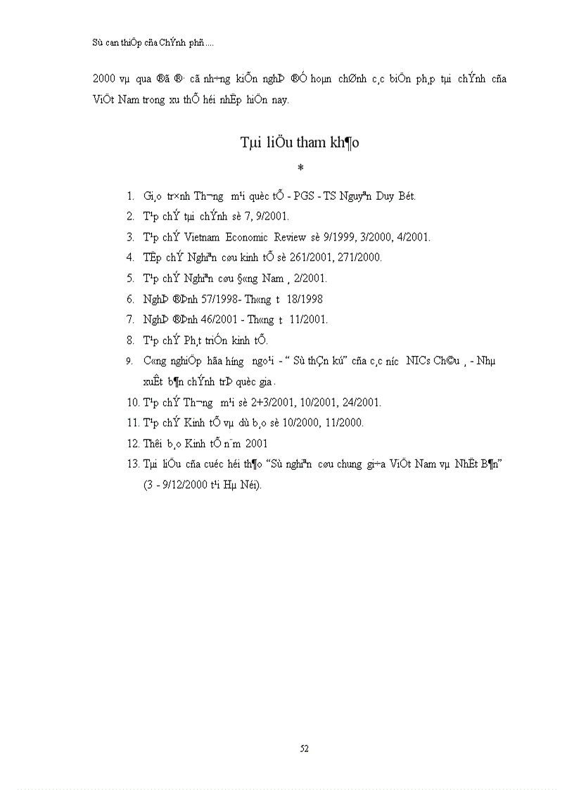 image for page Sự can thiệp của Chính phủ vào hoạt động tMQT1 trong tiến trình hội nhập của Việt Nam thông qua các biện pháp tài chính