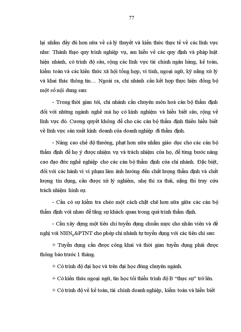 image for page Nâng cao chất lượng thẩm định tín dụng ngắn hạn đối với doanh nghiệp vừa và nhỏ tại NHNo PTNT chi nhánh Nam Hà Nội