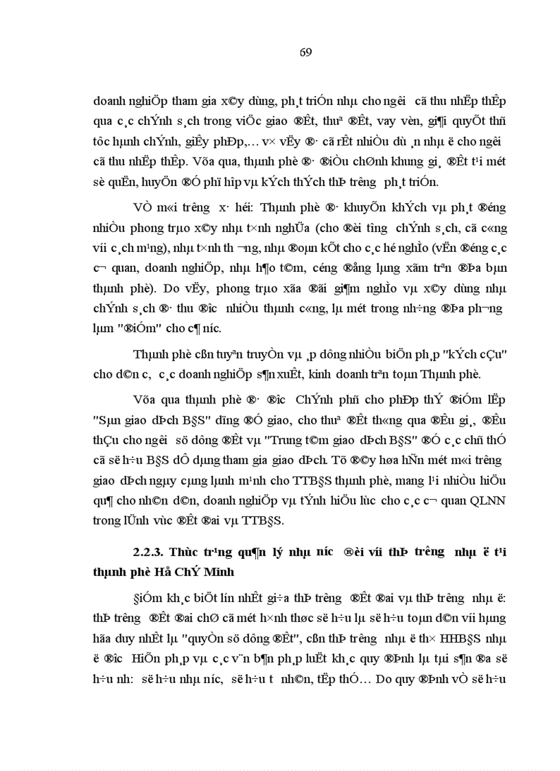 image for page Quản lý nhà nươớc đối với thị trươờng bất động sản trên địa bàn thành phố Hồ Chí Minh