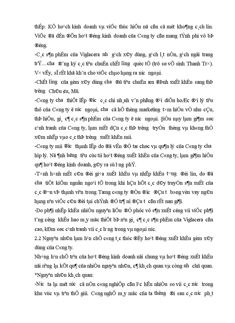 image for page Biện pháp thúc đẩy xuất khẩu mặt hàng gốm xây dựng của Công ty Kinh doanh và Xuất nhập khẩu thuộc Tổng công ty Thủy tinh và Gốm xây dựng Viglacera