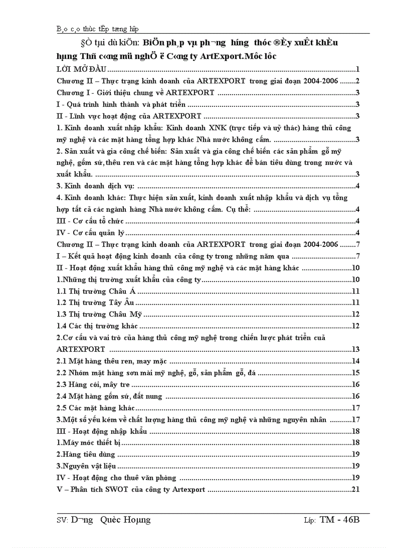 image for page Báo cáo thực tập tổng hợp của Công ty Xuất nhập khẩu thủ công mỹ nghệ Việt Nam