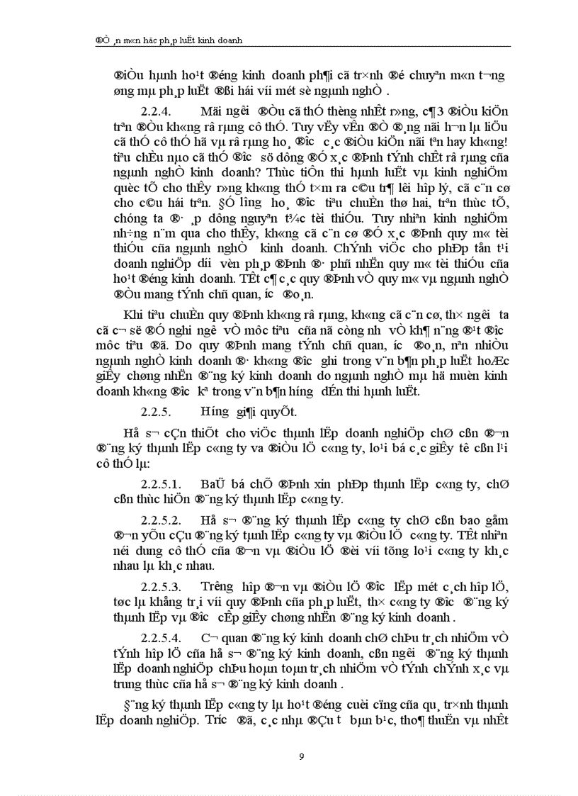 image for page Một số vấn đề pháp lý về ngành nghề kinh doanh trong chế độ đăng ký kinh doanh theo luật doanh nghiệp 1