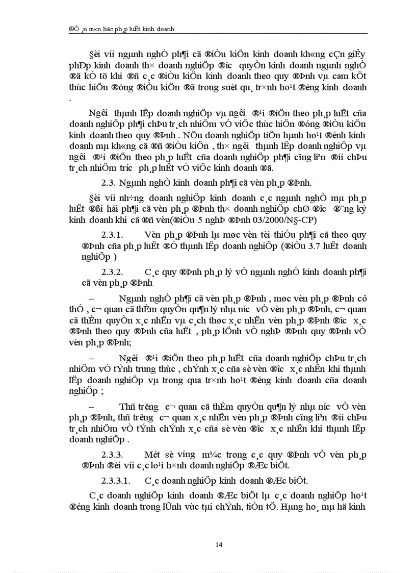 image for page Một số vấn đề pháp lý về ngành nghề kinh doanh trong chế độ đăng ký kinh doanh theo luật doanh nghiệp 1