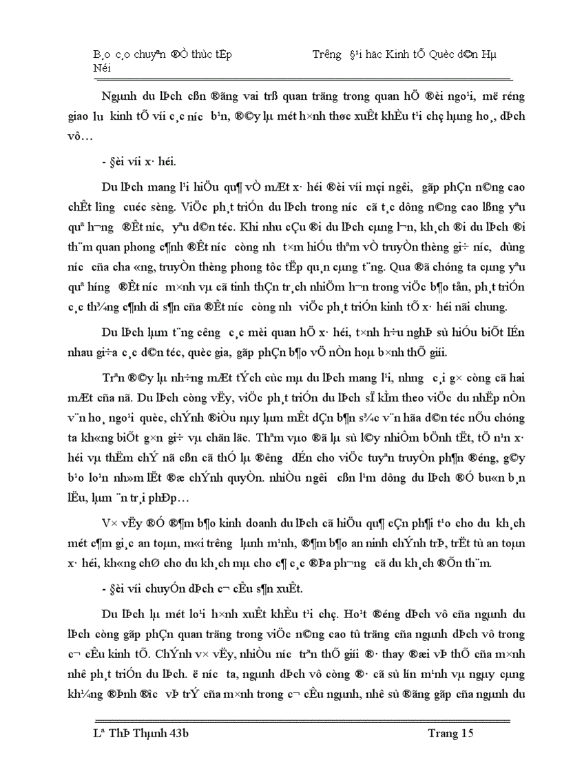 image for page Nghiên cứu thống kê khách du lịch quốc tế vào Việt Nam thời kỳ 1990 2004 và dự đoán đến năm 2007