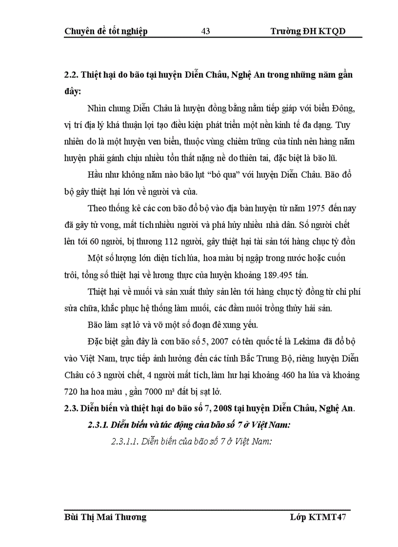 image for page Mô hình đánh giá thiệt hại kinh tế xã hội do bão và áp dụng cho trường hợp bão số 7 2008 tại huyện Diễn Châu Nghệ An