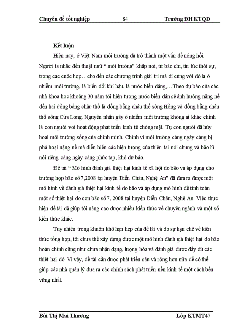 image for page Mô hình đánh giá thiệt hại kinh tế xã hội do bão và áp dụng cho trường hợp bão số 7 2008 tại huyện Diễn Châu Nghệ An